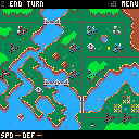 Animated image of in-game map terrain