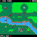 Animated image of a large enemy attack against the player